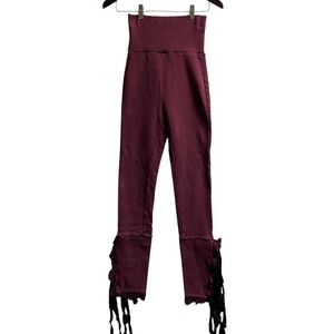 Brognano high waisted 100% cotton jogger lace leggings Sz XS